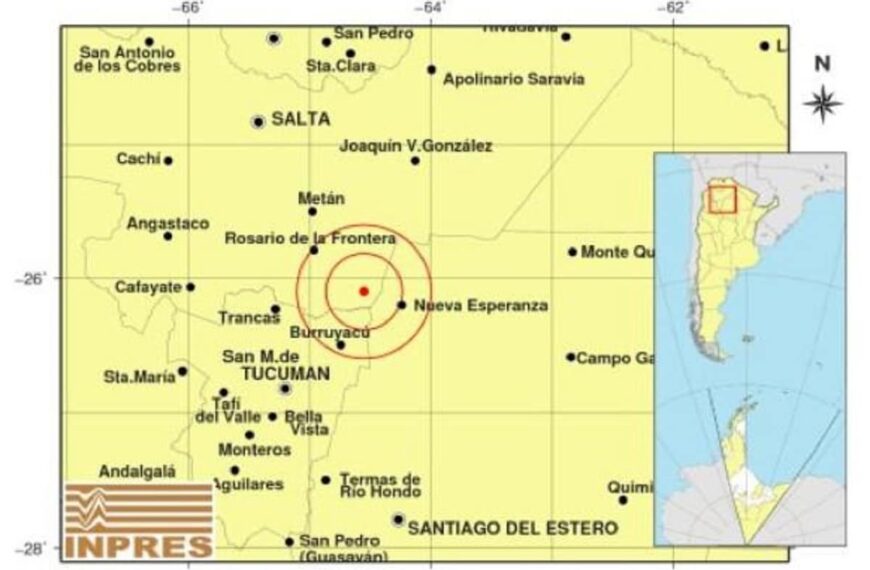 Un sismo de magnitud 4.6 sacudió la provincia de Salta