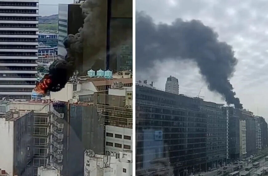 Tensión en Retiro: se incendió la terraza de un edificio